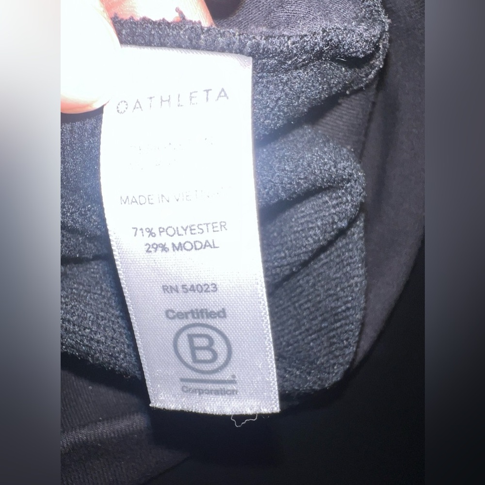 Athleta Solid Black Bounce Back Sweatshirt Dress … - image 7